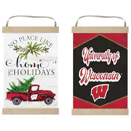 Jardine - Wisconsin Badgers 12" x 20" Reversible Banner Sign - White