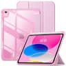 DTTO - Case for iPad A16 11-inch 2025 & 10th Gen 10.9-inch 2022, Matte Slim Hard Back, Soft TPU Frame, Pencil Holder - Pink