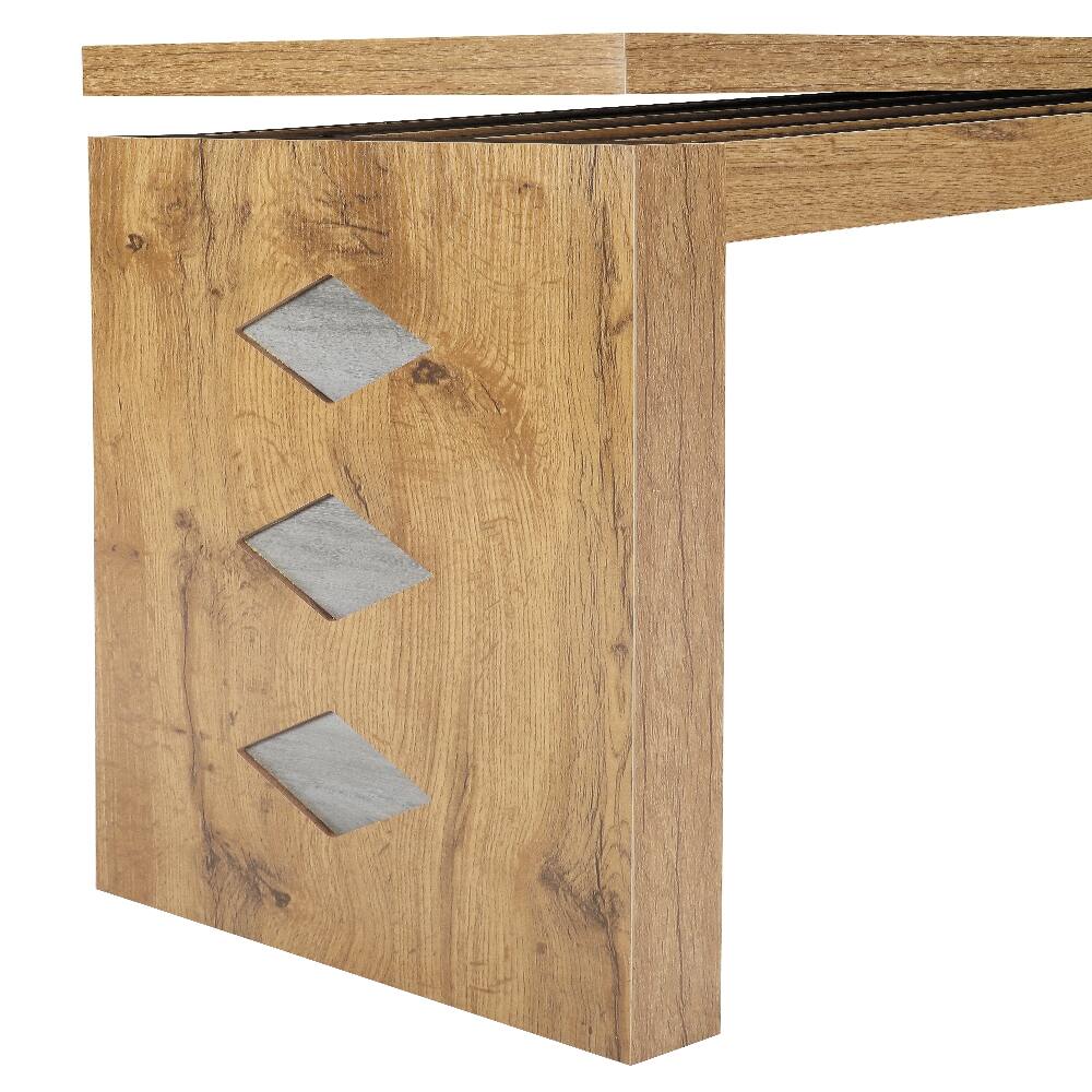 Alt View 10. Loheer - Loheer 62 Inch Console Table Narrow Entryway Table Light Oak Sofa Table - Light Oak.