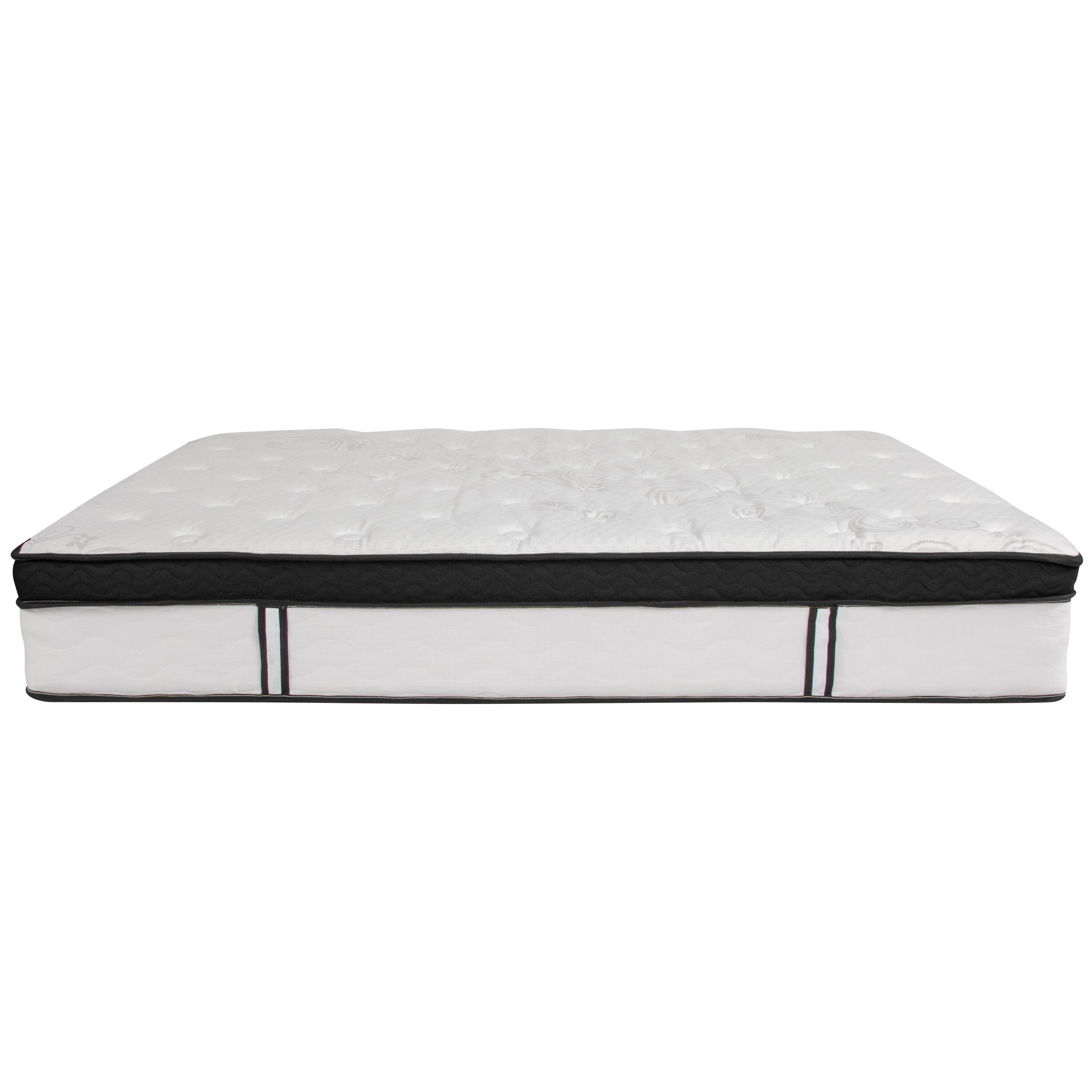 Alt View 8. Emma + Oliver - 12 Inch CertiPUR-US Certified Memory Foam Pocket Spring Mattress, Mattress in a Box - White.