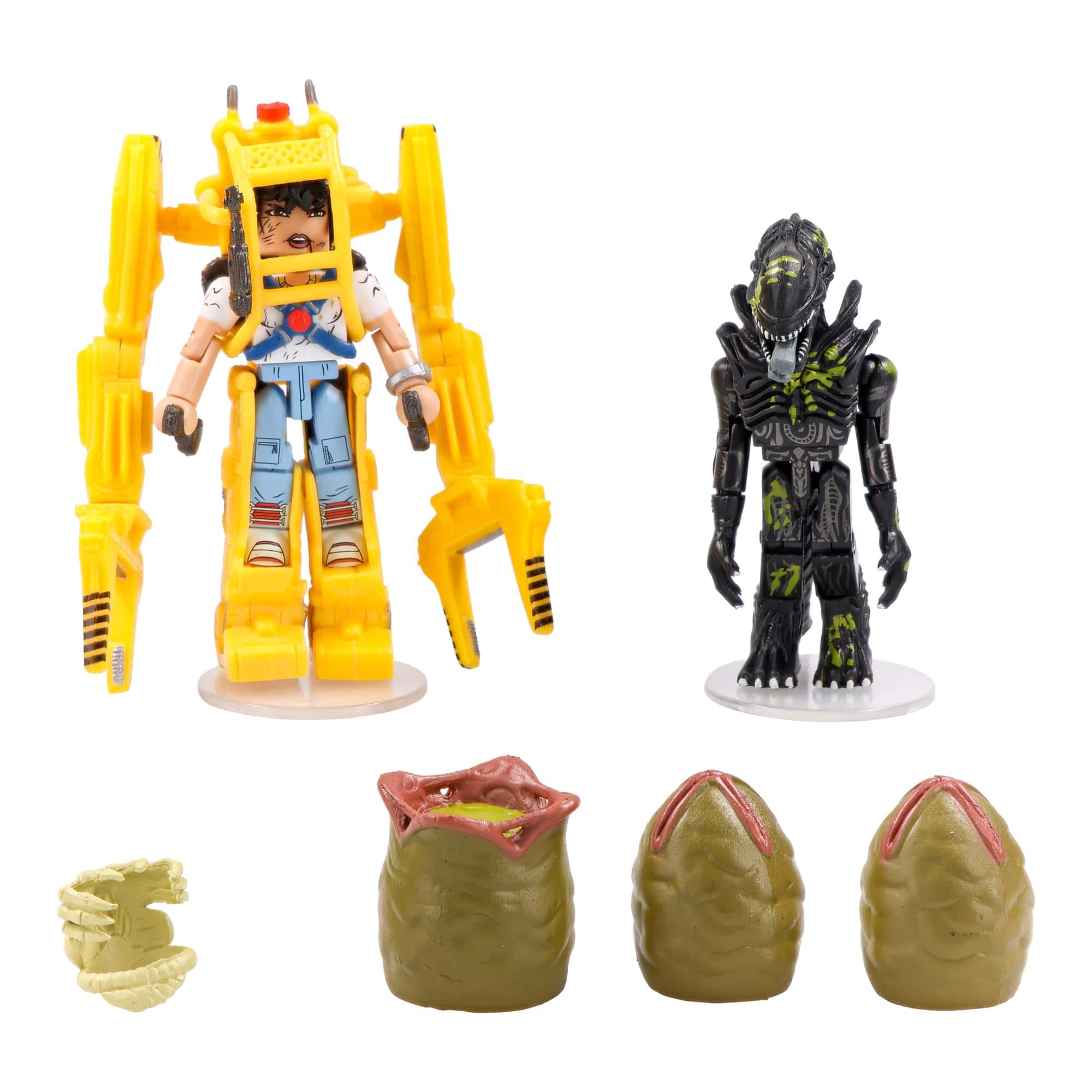 Diamond Comic - Aliens Deluxe Power Loader with Ripley & Battle-Damaged Alien Warrior Minimates