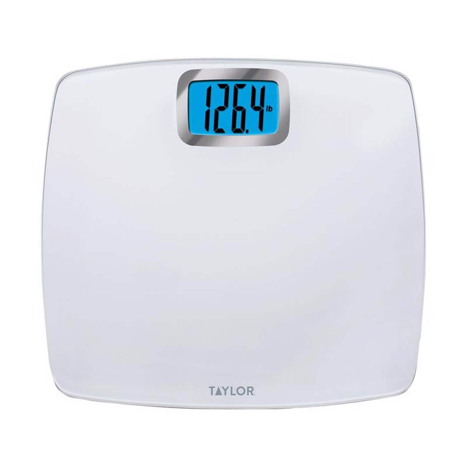 Taylor - 440 lb Digital Bathroom Scale White
