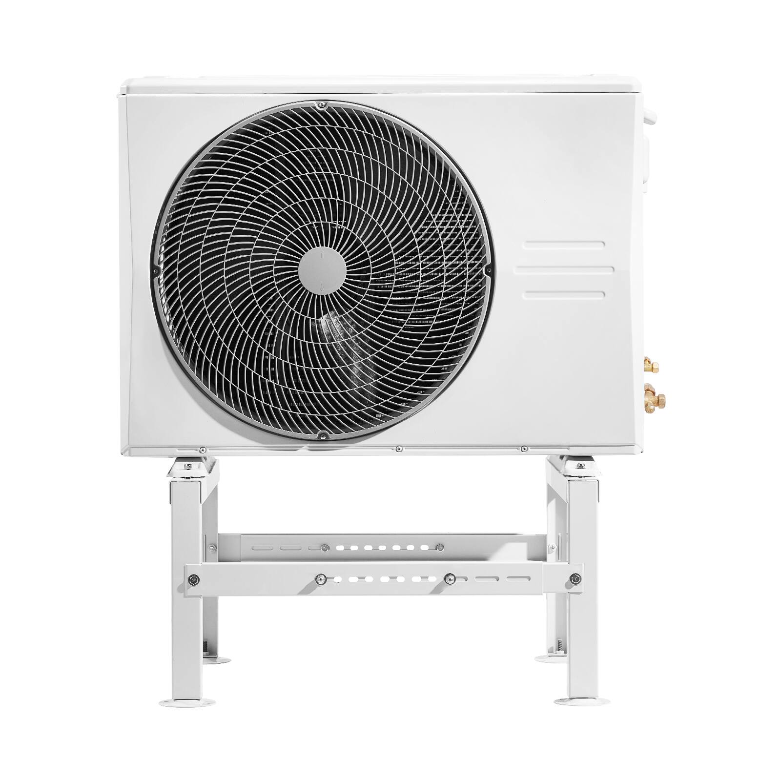 Alt View 5. VEVOR - Mini Split Ground Stand, Adjustable Anti-Vibration Mini Split Stand for 9000-60000 BTU Ductless Air Conditioner Heat - White.