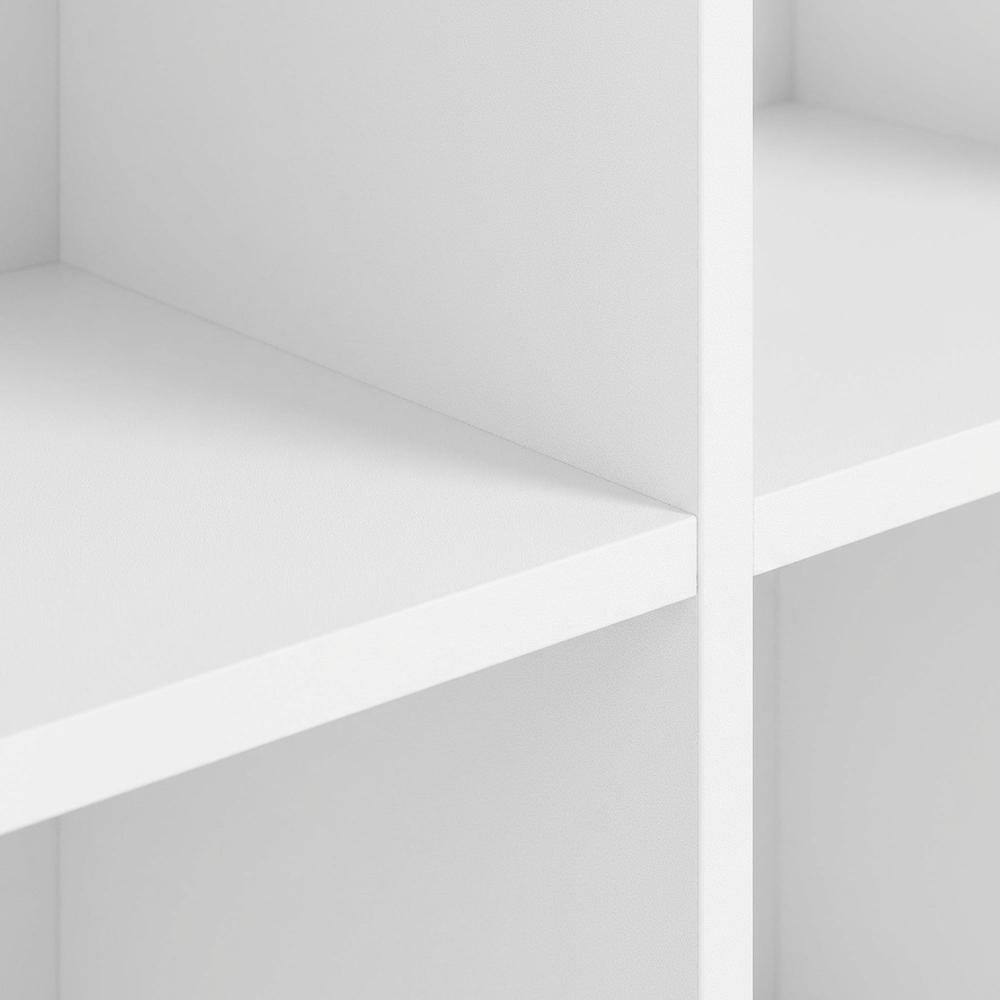 Alt View 1. FurniFact - White 11-Cube Reversible Open Shelf Bookcase, Wooden Finish for Flexible Storage - White.