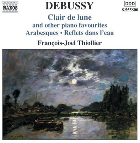 NAXOS  
DEBUSSY  
Clair de lune  
and other piano favourites  
Arabesques • Reflets dans l'eau  
François-Joël Thiollier  
8.555800