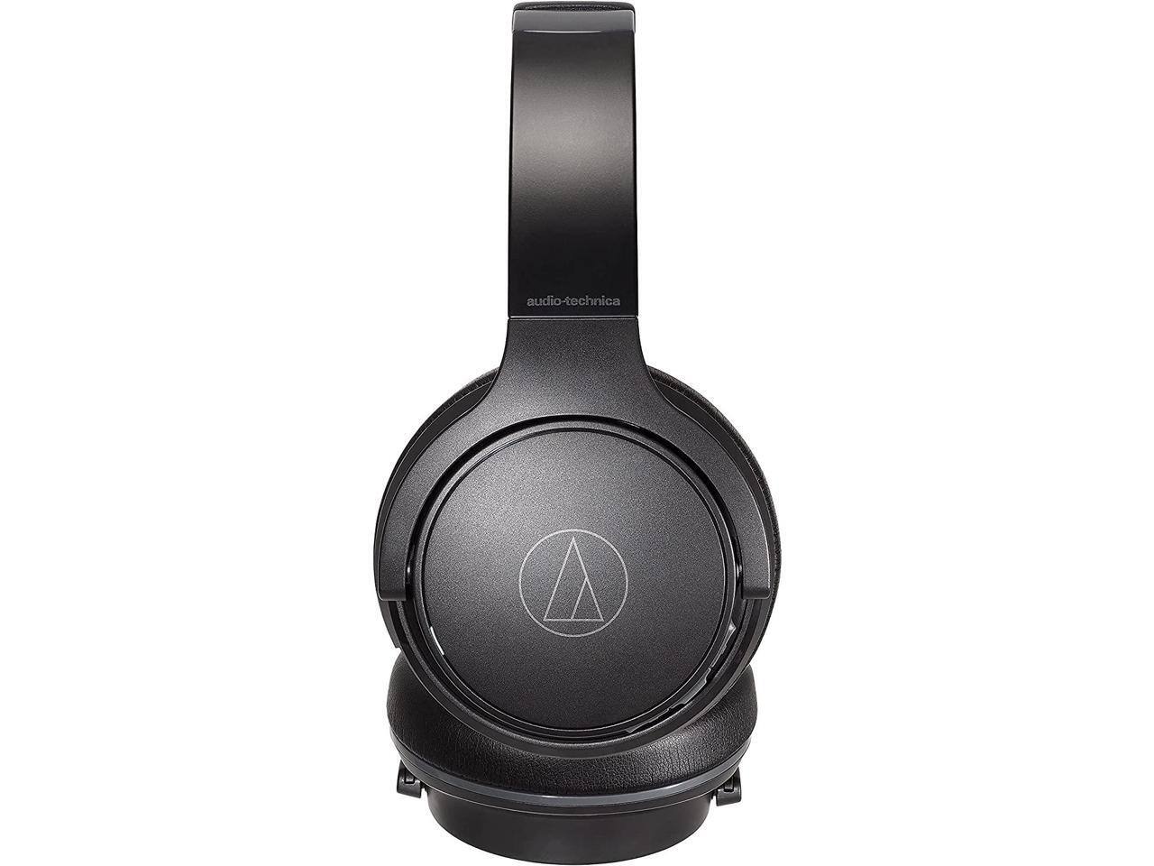 Alt View 3. Audio-Technica - ATH-S220BT Wireless On-Ear Headphones (Black) - Black.