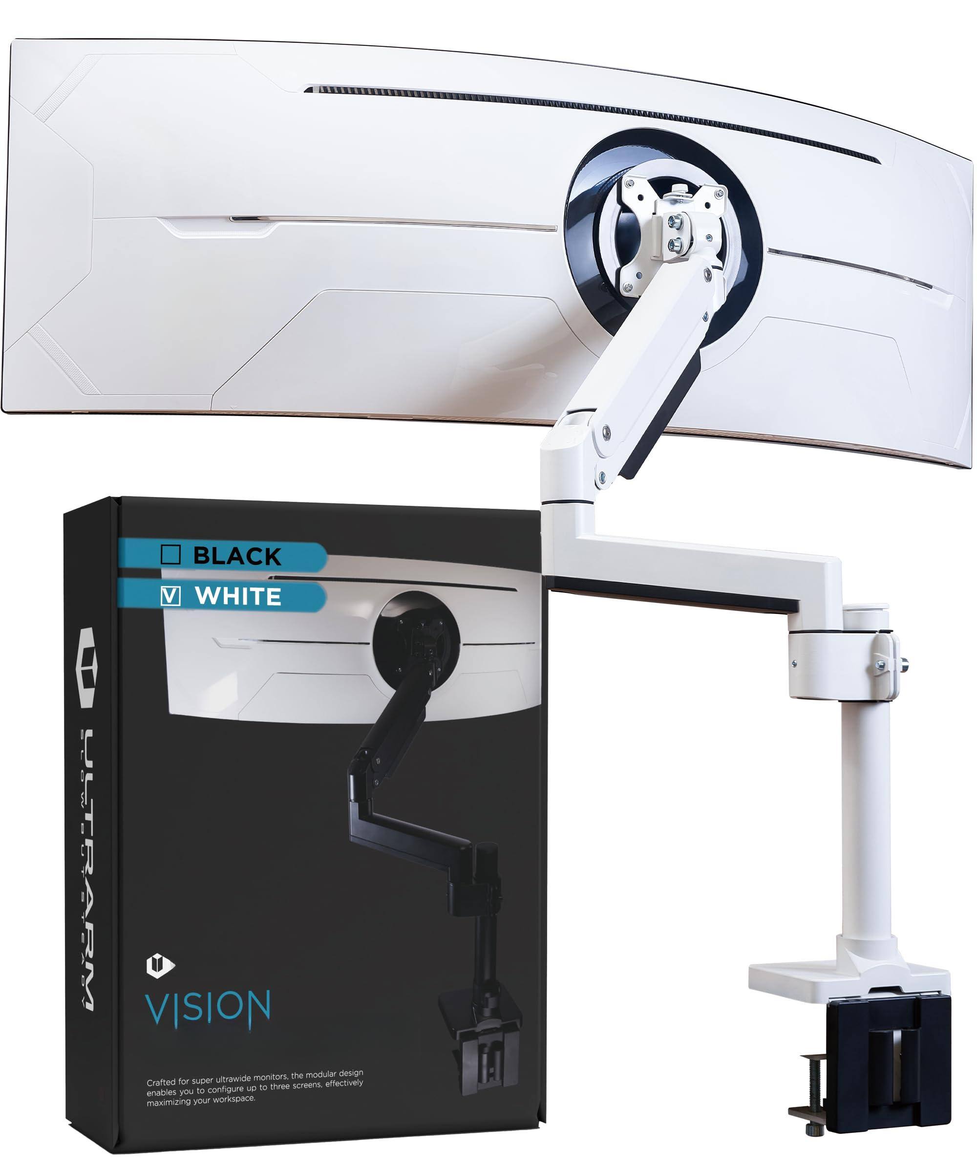 White Single Monitor Arm