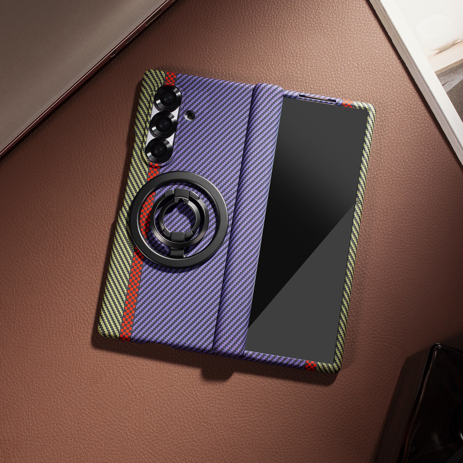 Dteck - Strong Magnetic Case for Samsung Galaxy Z Fold8 Ultra with Removable Ring Stand, Full Hinge Protection with Screen Cover - Purple price history on PriceWatchPro