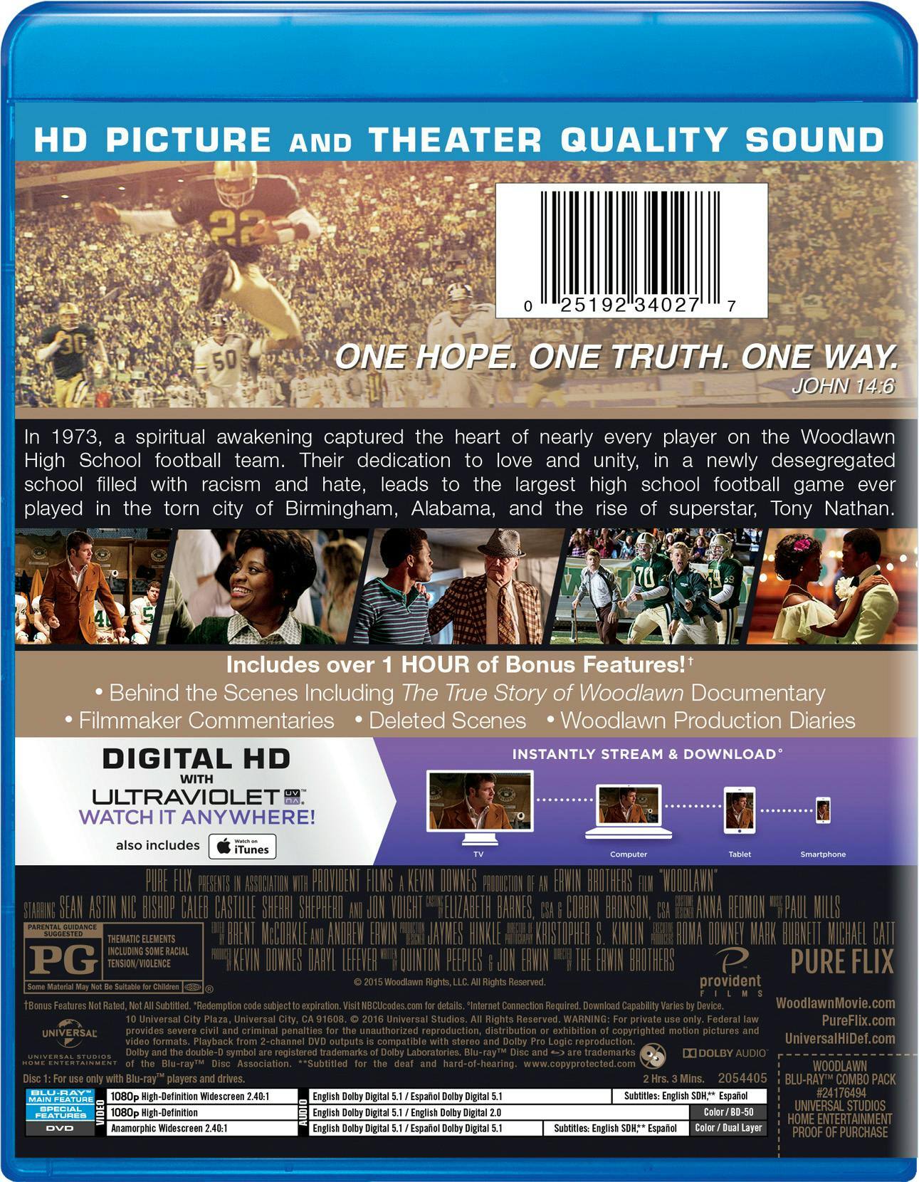 Angle. Woodlawn (Combo Pack) [Blu-ray].