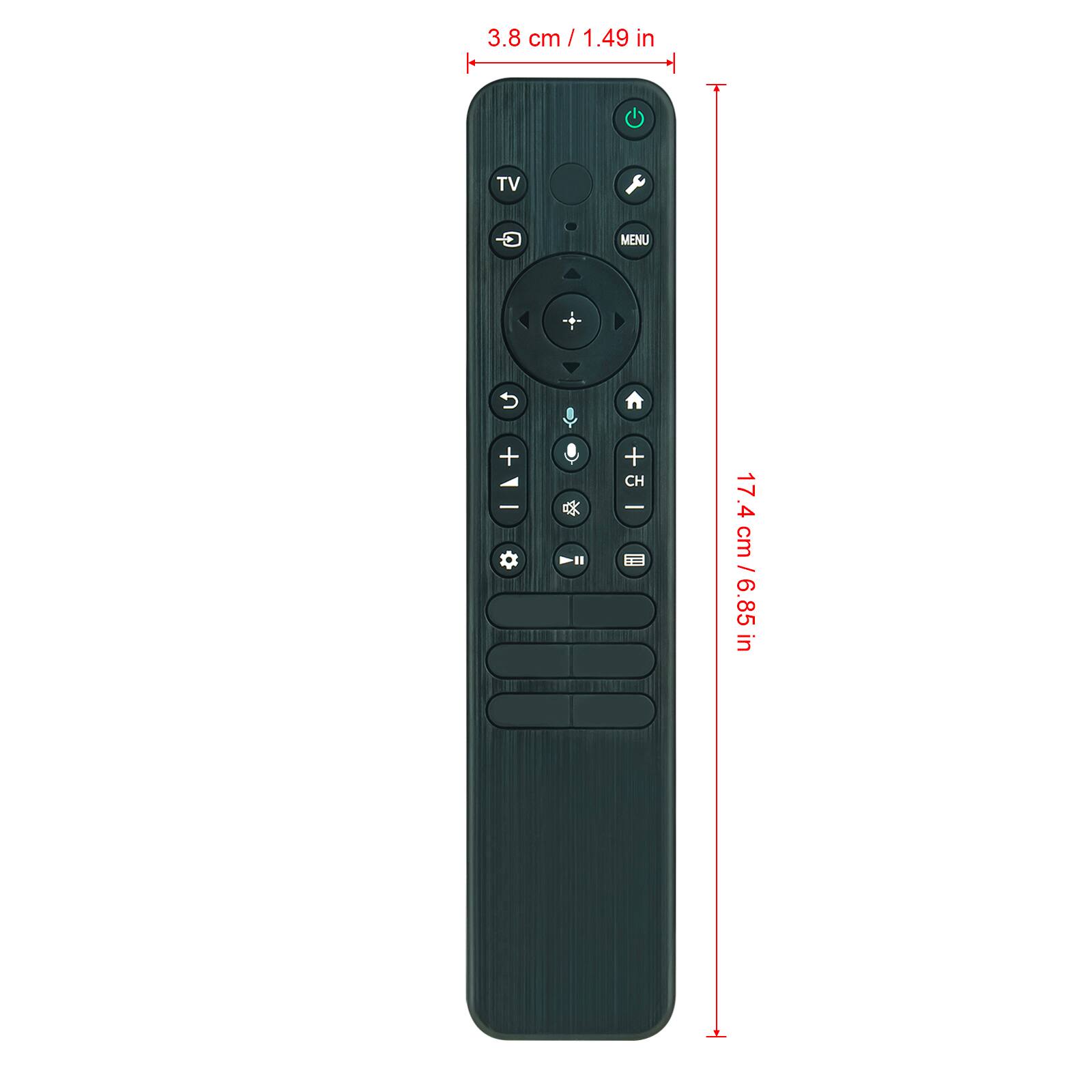 3.8 cm / 1.49 in  
TV D MENU  
+ - + CH -  
17.4 cm / 6.85 in