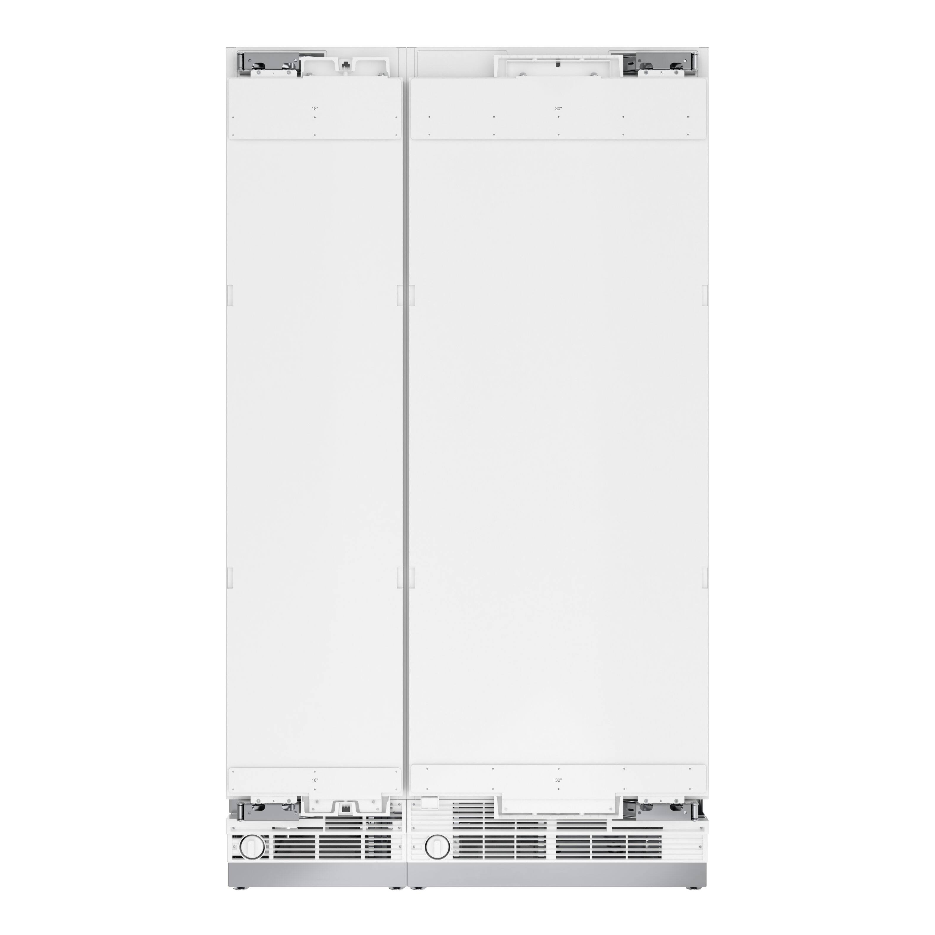 Back. Koolmore - Panel Ready Column Refrigerator and Freezer, 30" Refrigerator and 18" Freezer - White.