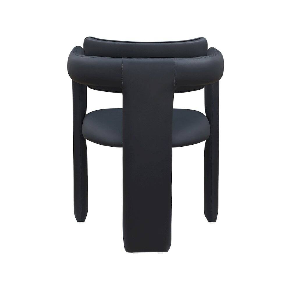 Alt View 4. Meridian Furniture - Brenda Black Vegan Leather Dining Chair, Set of 2 - Black.