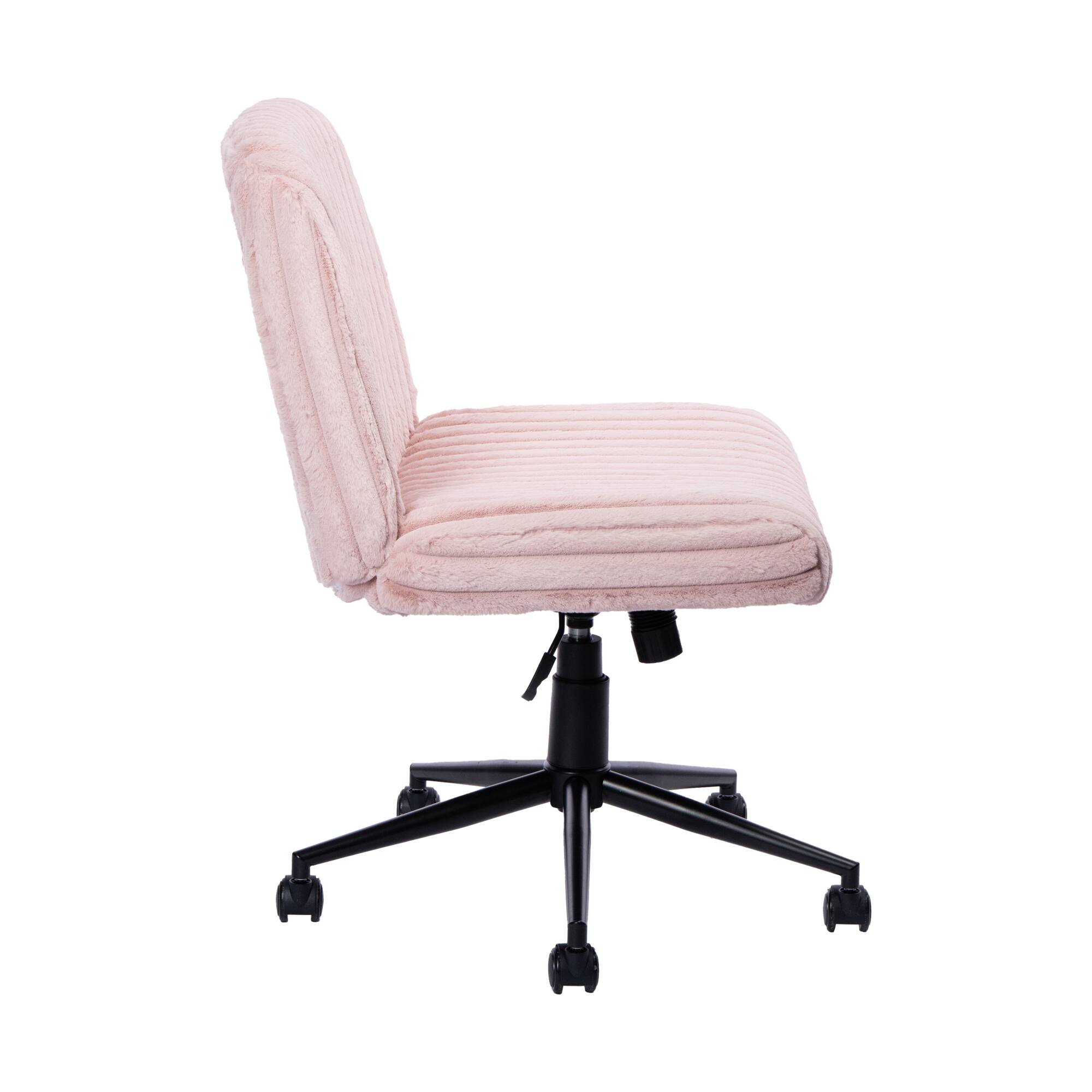 Alt View 2. GOODSILO - Comfortable Criss Cross Gaming Chair with Adjustable Height and Swivel Base - Pink.