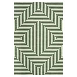 GARVEE - Modern Geometric Area Rug Ultra Thin Machine Washable Non Slip Floor Cover for Living Room Bedroom Kitchen - Green