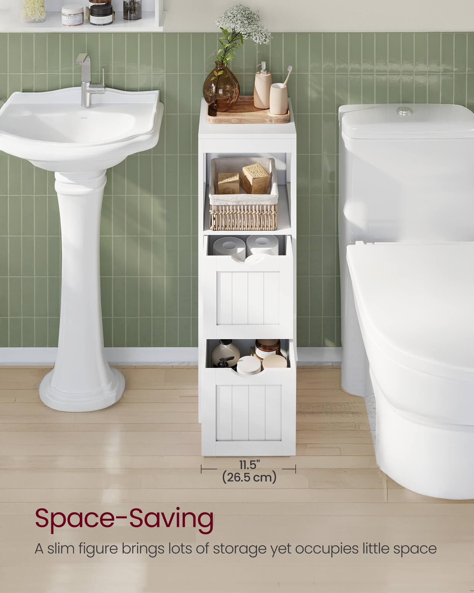 TOA RL 11.5" (26.5 cm) Space-Saving  
A slim figure brings lots of storage yet occupies little space