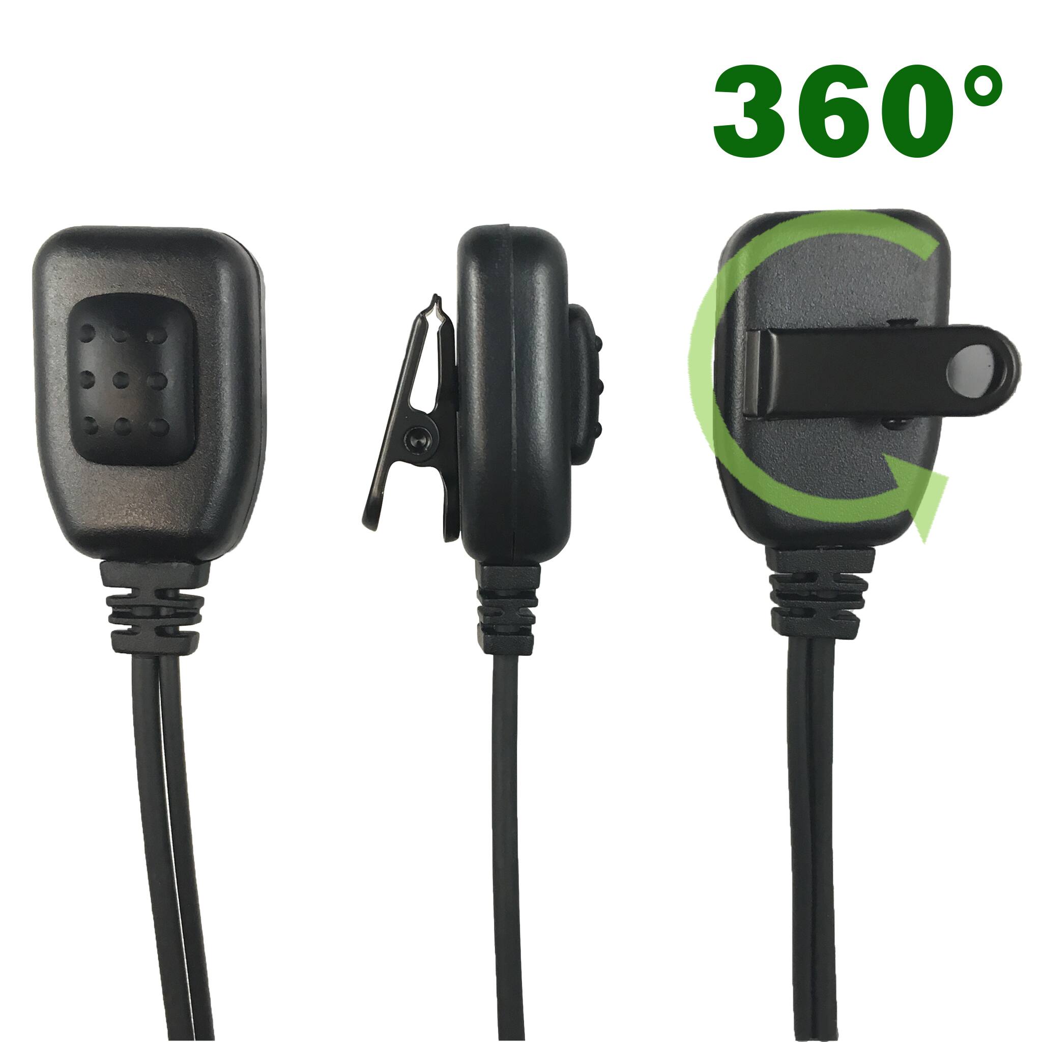 Left. ProMaxPower - Earhook Earpiece with PTT Mic for Motorola XPR7580e, APX6000 & Other Radios - Black.