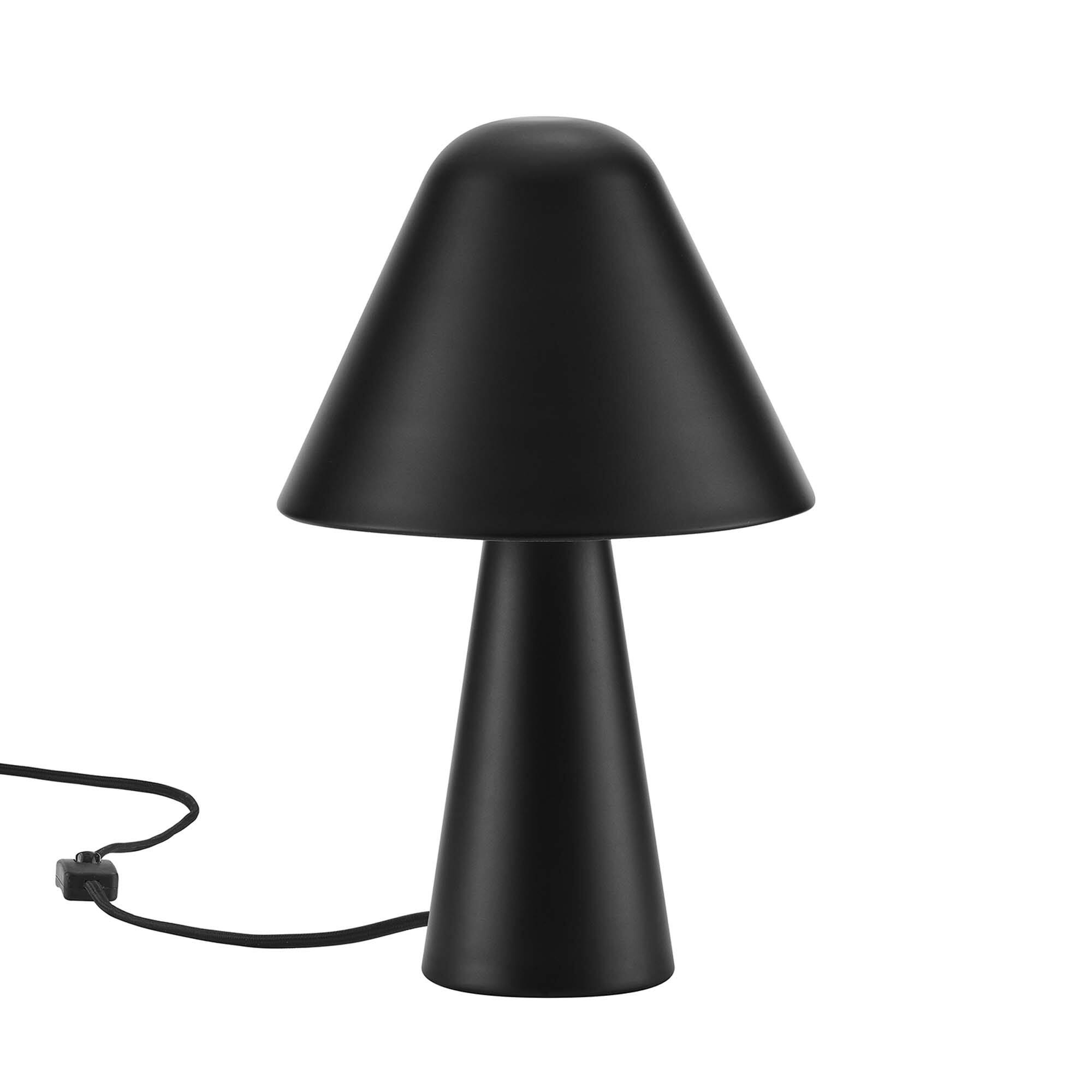 Angle. Modway - Jovial Metal Mushroom Table Lamp by Modway - Black.