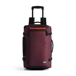 Bagsmart - Blast 43L Rolling Travel Backpack, Carry On Luggage with 15.6" Laptop Compartment for Business Trips & Daily Work - Currant Red