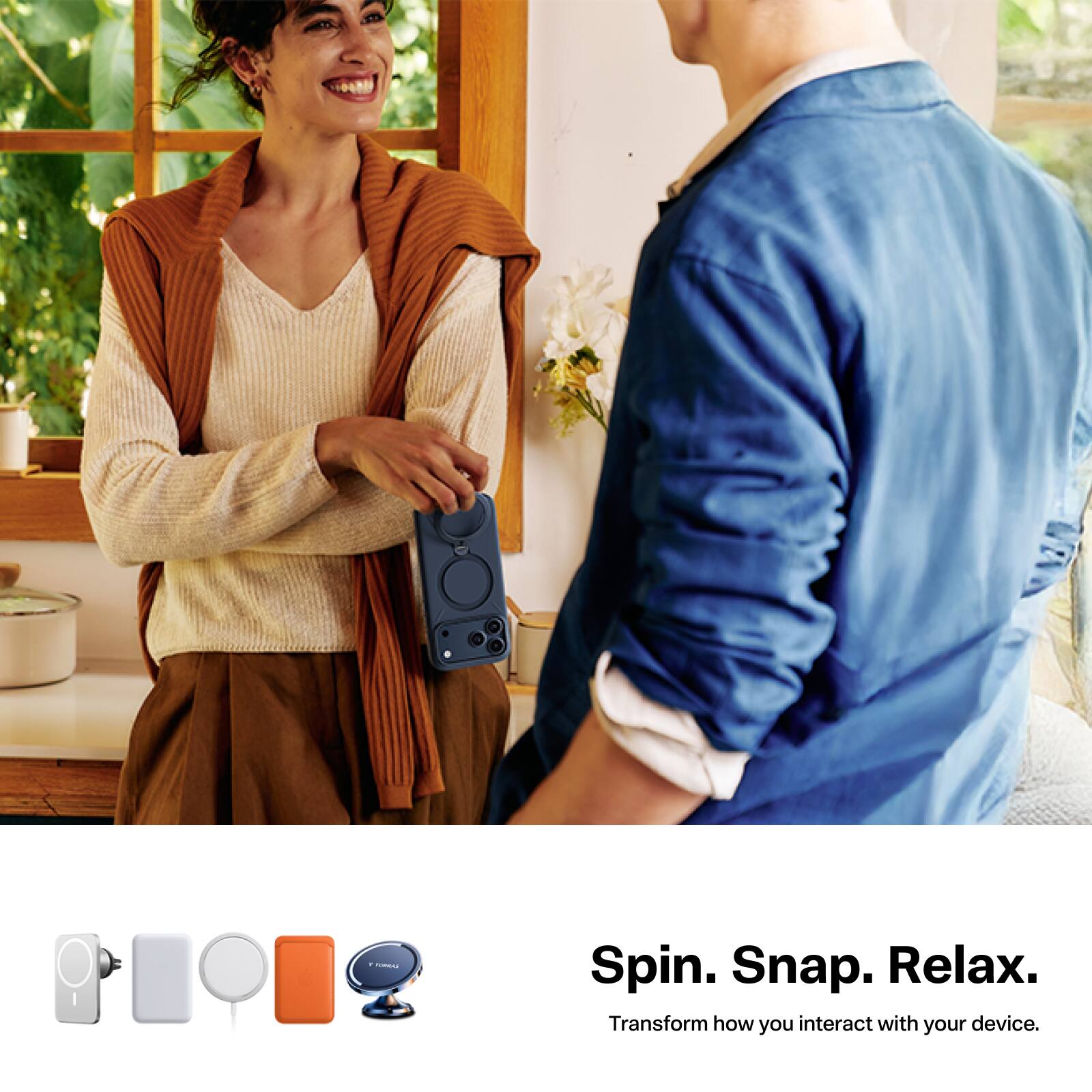 Spin. Snap. Relax.  
Transform how you interact with your device.