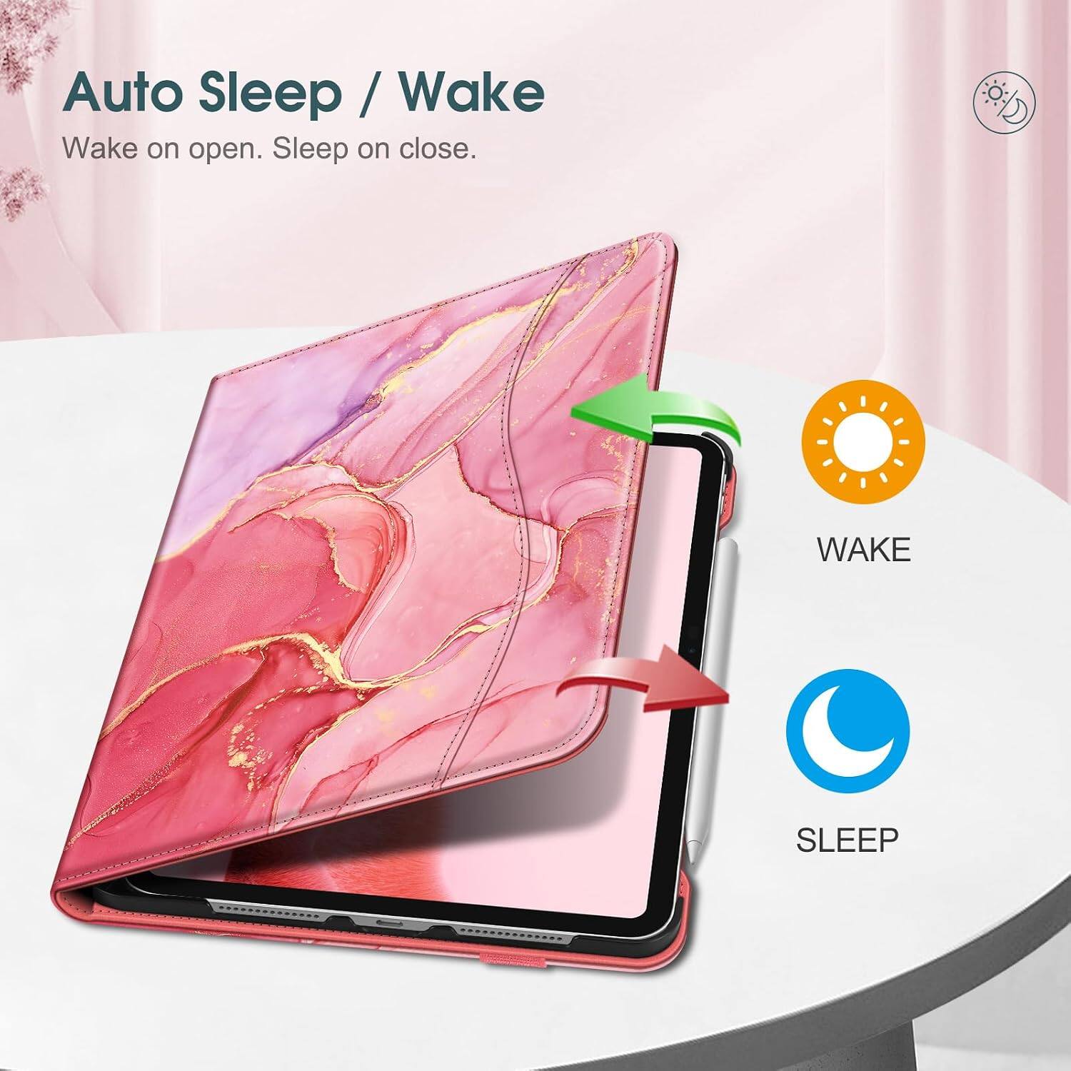 Auto Sleep / Wake  
Wake on open. Sleep on close.

WAKE  
SLEEP
