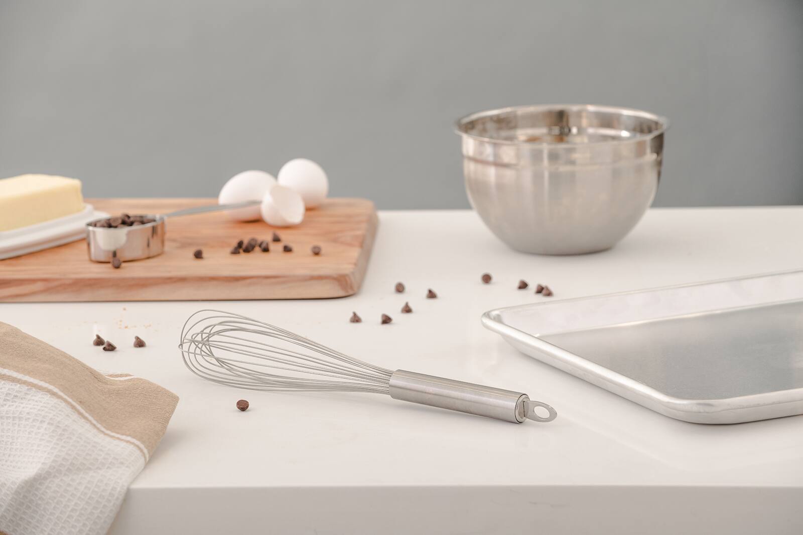 Alt View 3. Cuisipro - 12 Inch Stainless Steel Egg Whisk - Silver.