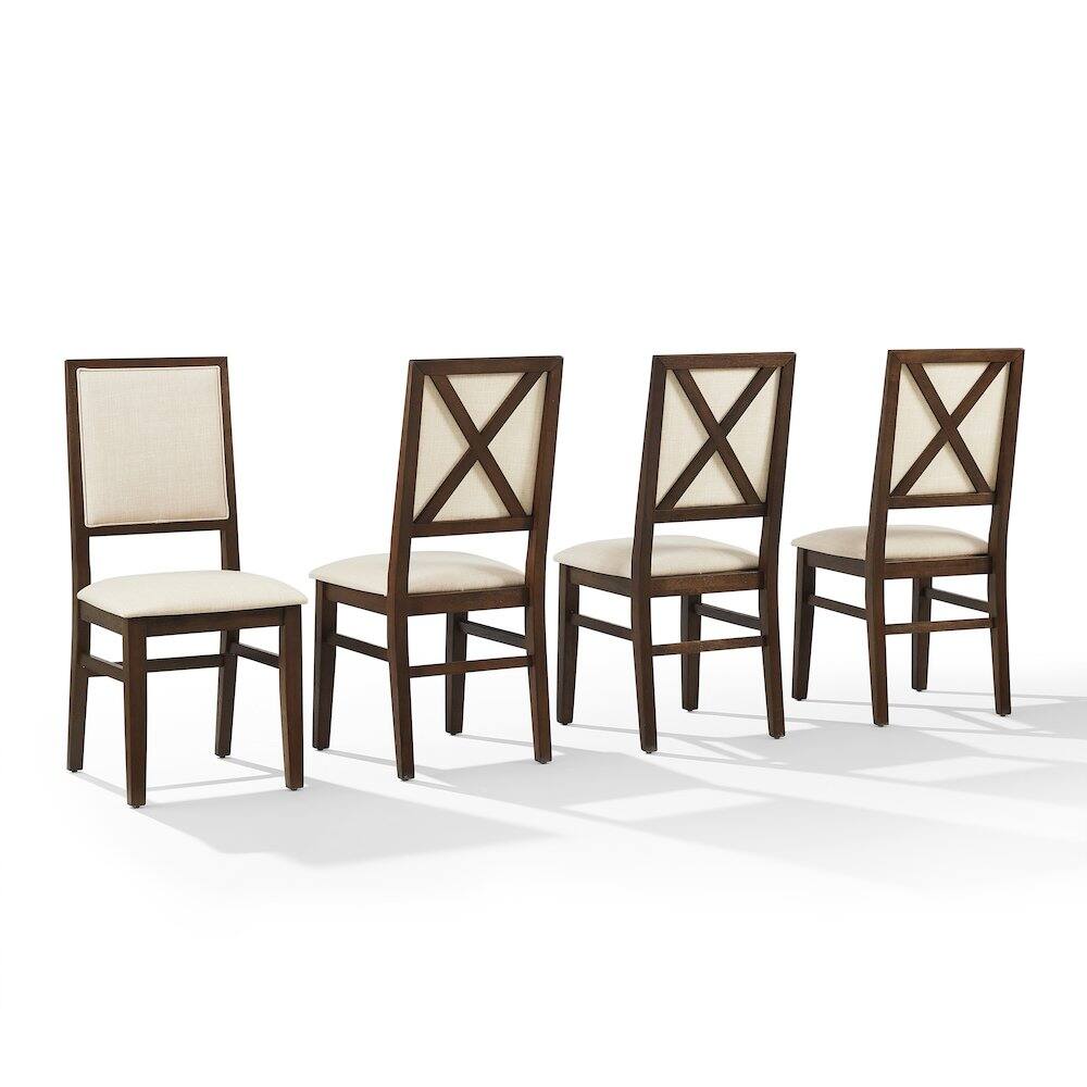 Front. Crosley Furniture - Joanna 4-Piece Upholstered Back Dining Chair Set - Black.