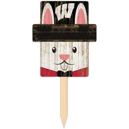 Fan Creations - Wisconsin Badgers 16" x 19" Easter Bunny Yard Stake - Multicolor