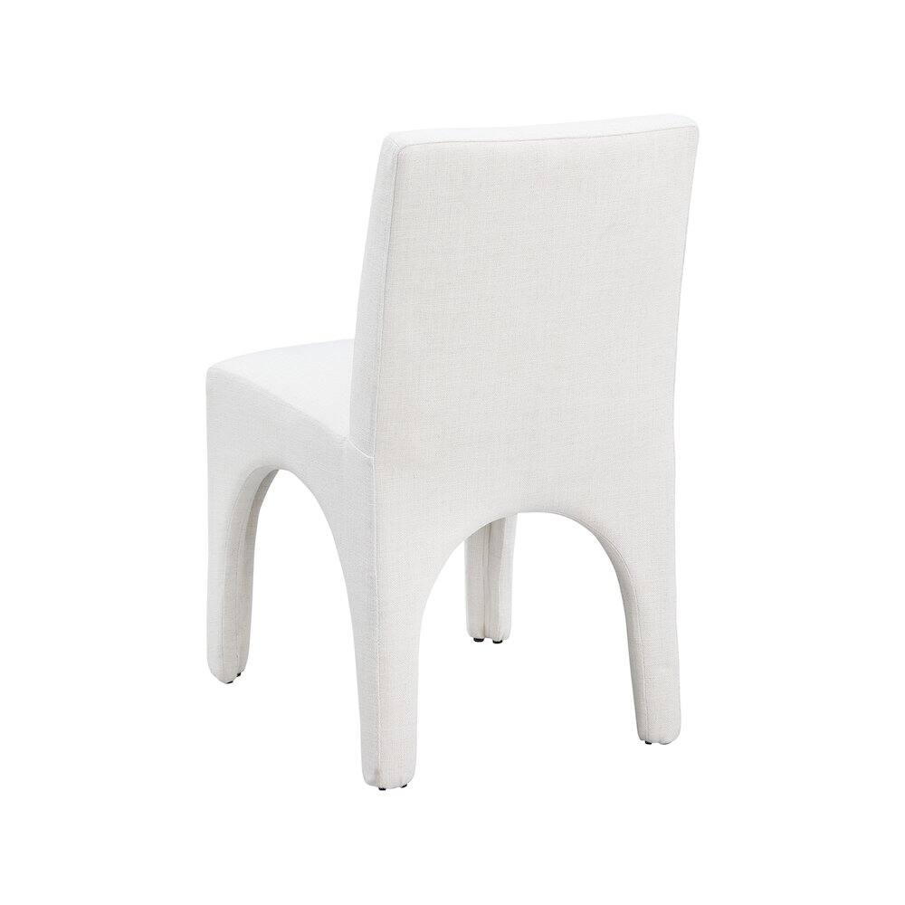 Alt View 4. Meridian Furniture - Gramercy Cream Linen Textured Fabric Dining Chair, Set of 2 - Beige.