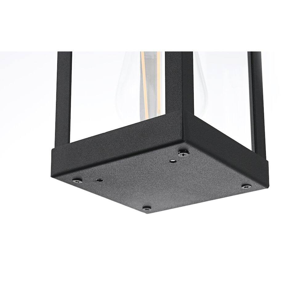 Alt View 1. Elegant Lighting - Peter 4 Inch Outdoor Wall Sconce In Black - Black.