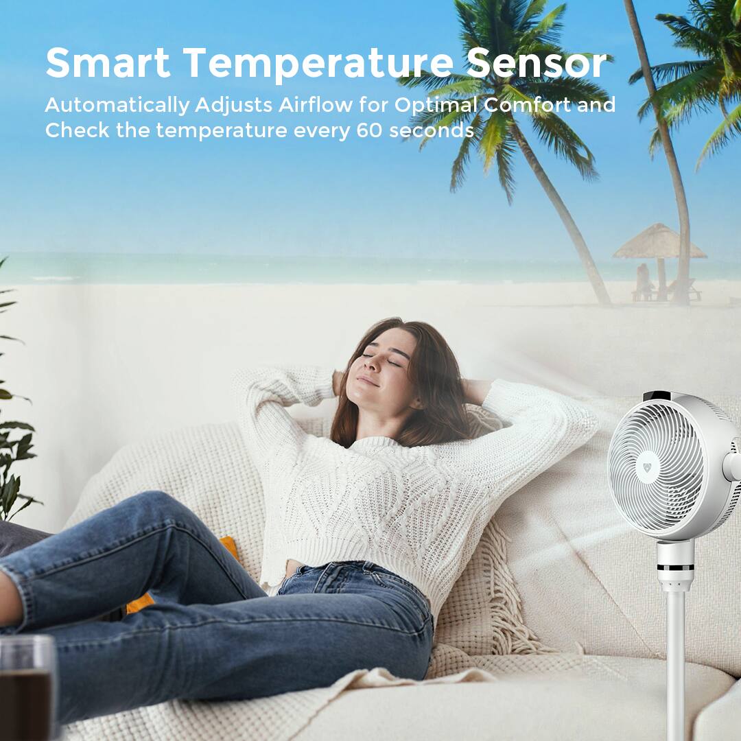 Smart Temperature Sensor  
Automatically Adjusts Airflow for Optimal Comfort and Check the temperature every 60 seconds