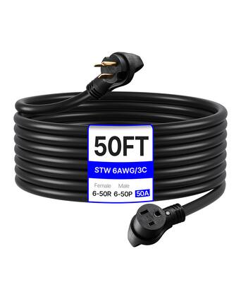 50FT STW 6AWG/3C Female Male 6-50R 6-50P 50A