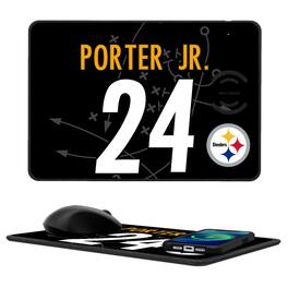 Keyscaper - Joey Porter Jr. Pittsburgh Steelers Wireless Charger and Mouse Pad - Black