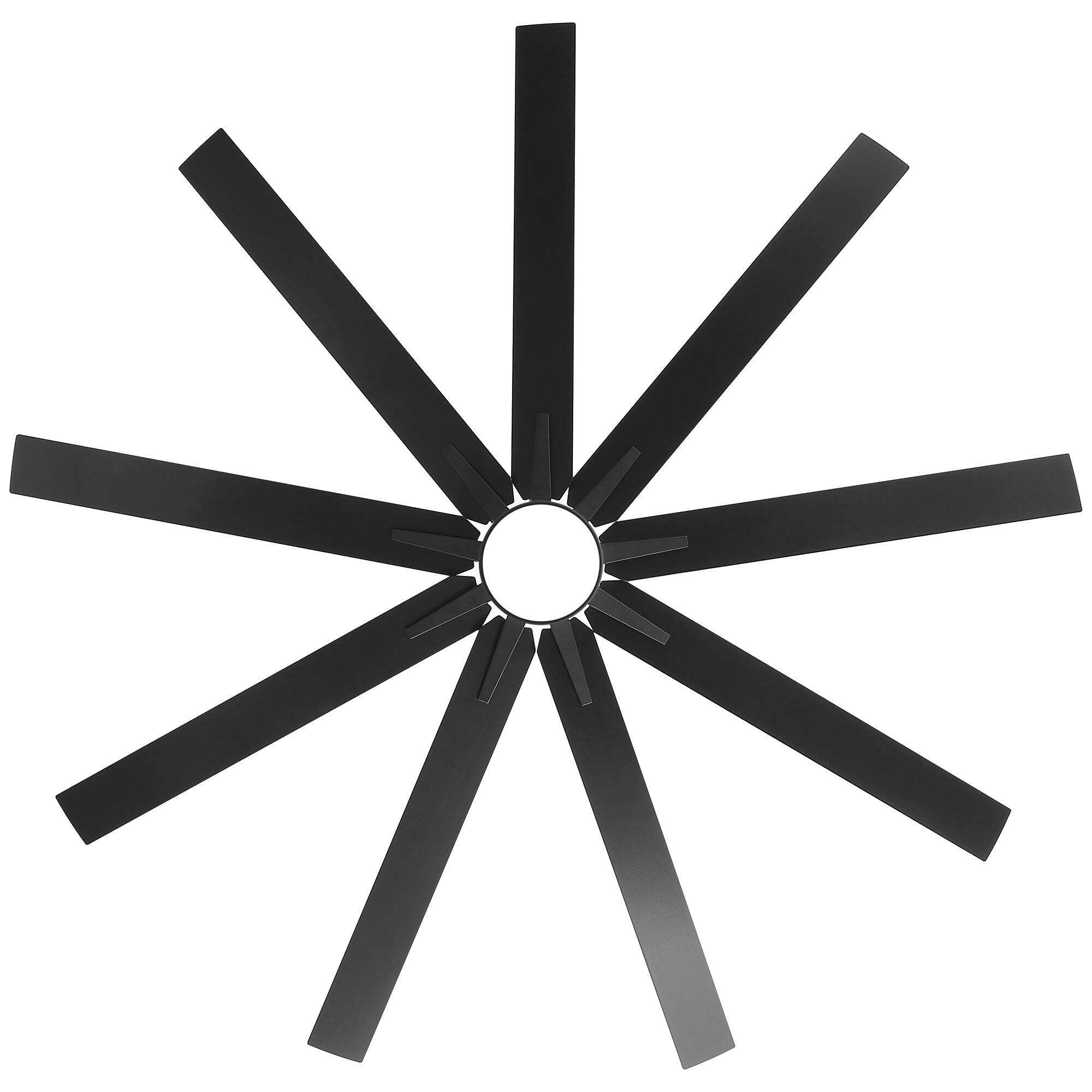 Alt View 9. Breezary - 72/84 Inch LED Ceiling Fan, 9 Blades, 24W LED Light, DC Motor, 6 Speeds, Memory Function, Timer, Remote & Downrod Mount - 72-in Black.