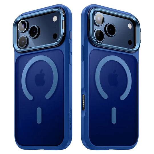 Left. SUPCASE - Unicorn Beetle MAG Slim Clear MagSafe Camera Control Button Case for iPhone 17 Pro Max - Azure.