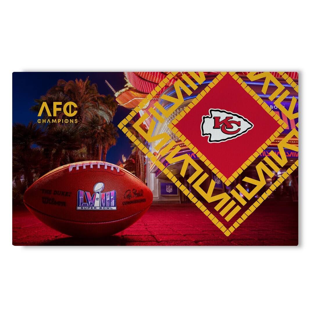 AFC CHAMPIONS

THE DUKE
Wilson
SUPER BOWL

KANSAS CITY CHIEFS