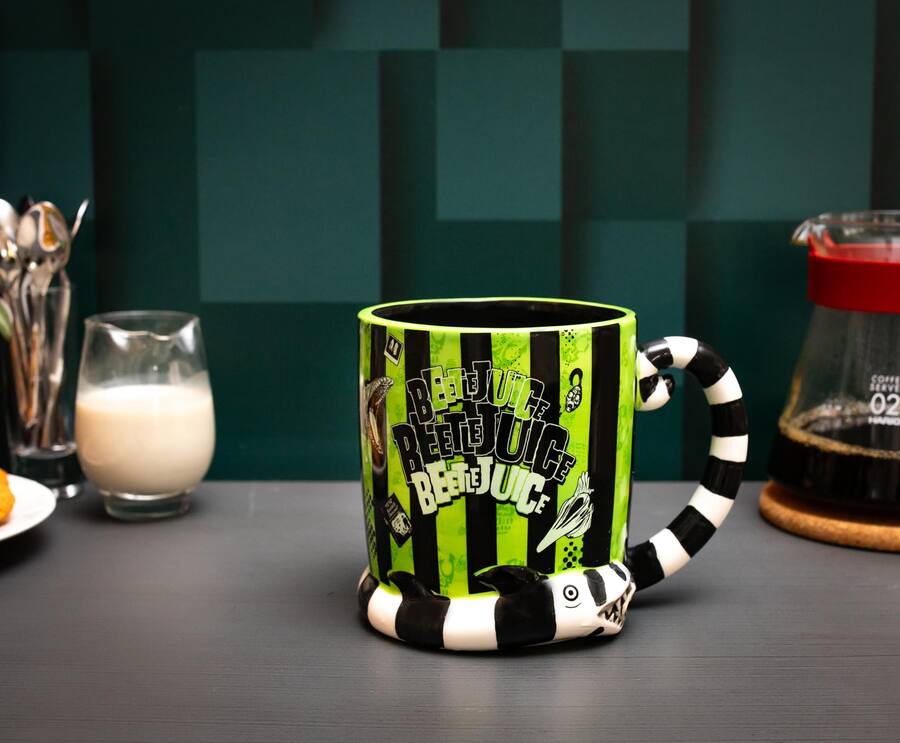 Silver Buffalo Beetlejuice 3D Sandworm Ceramic Mug With Sculpted Handle ...