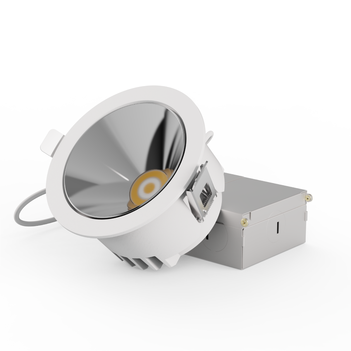 Angle. Infibrite - 50 Deg Angle 4In 5CCT Selectable New Construction 12 Watt 960LM Triac Dimmable LED Light (24 Pack) - White.