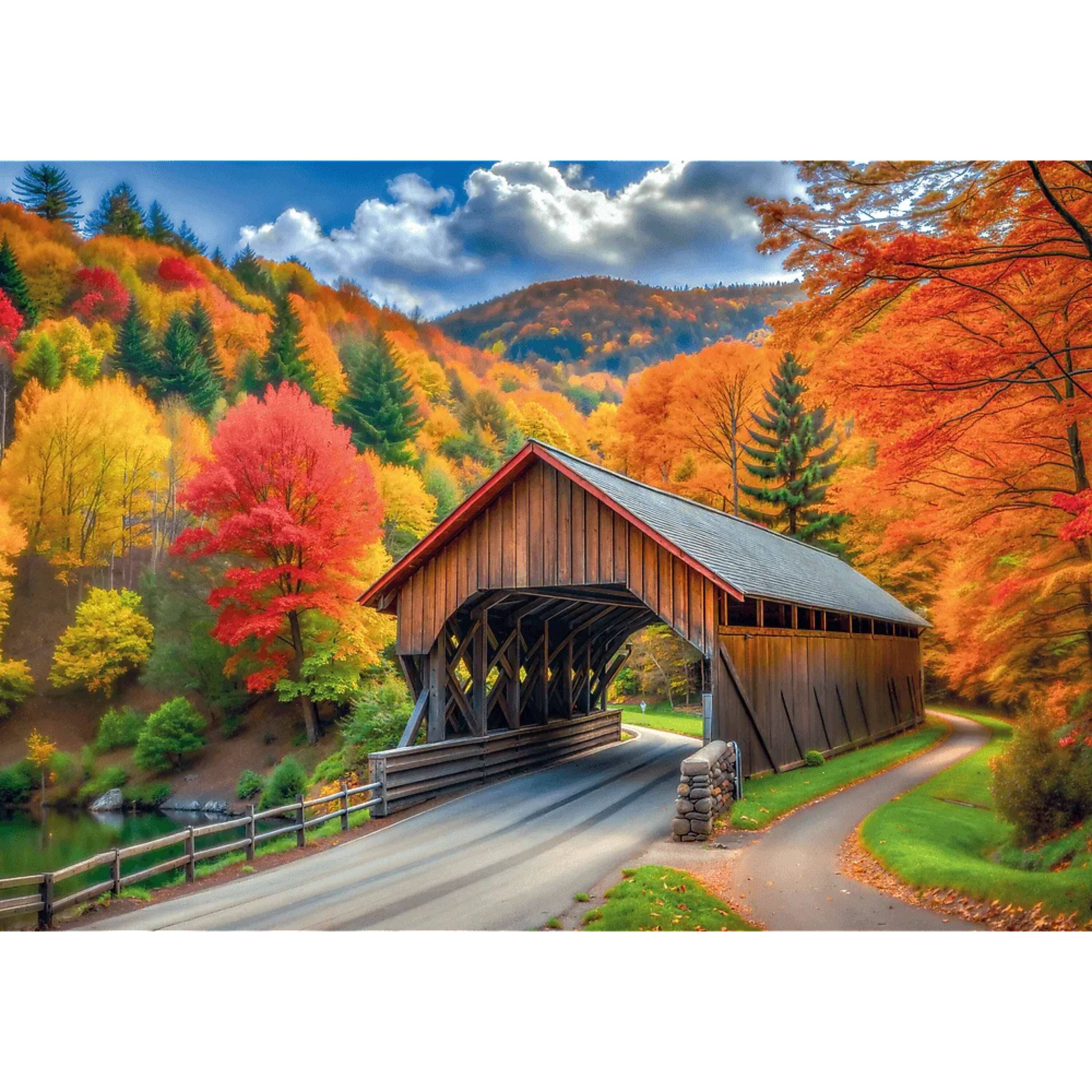 Alt View 1. Trefl - Trefl Red Autumn Splendor 1000 Piece Puzzle.