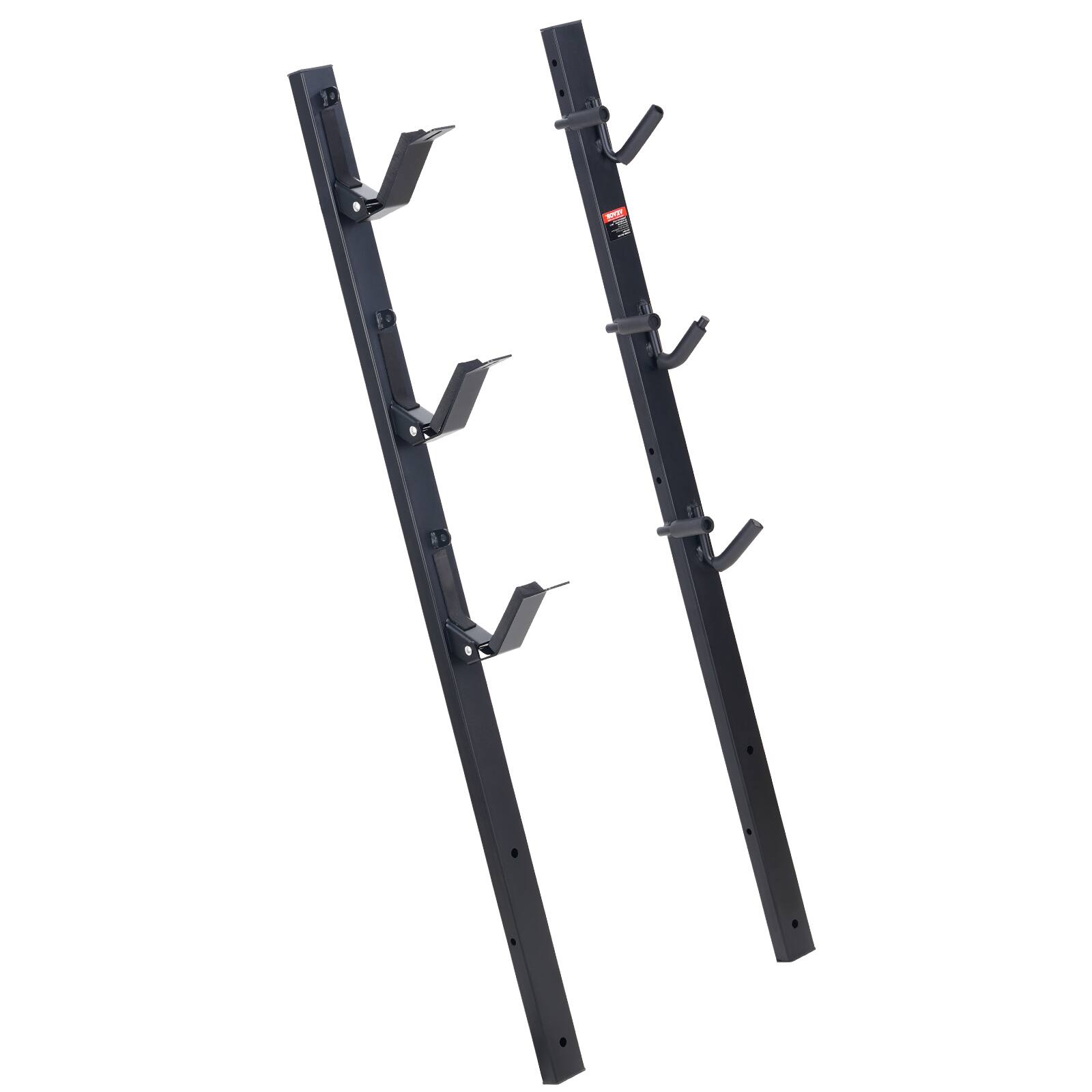 Alt View 5. VEVOR - Trimmer Rack, 3 Place Weeder Trimmer Rack, Locking Trim Holder Landscape Trailer Rack Carrier Mount on Open Pickup - Black.