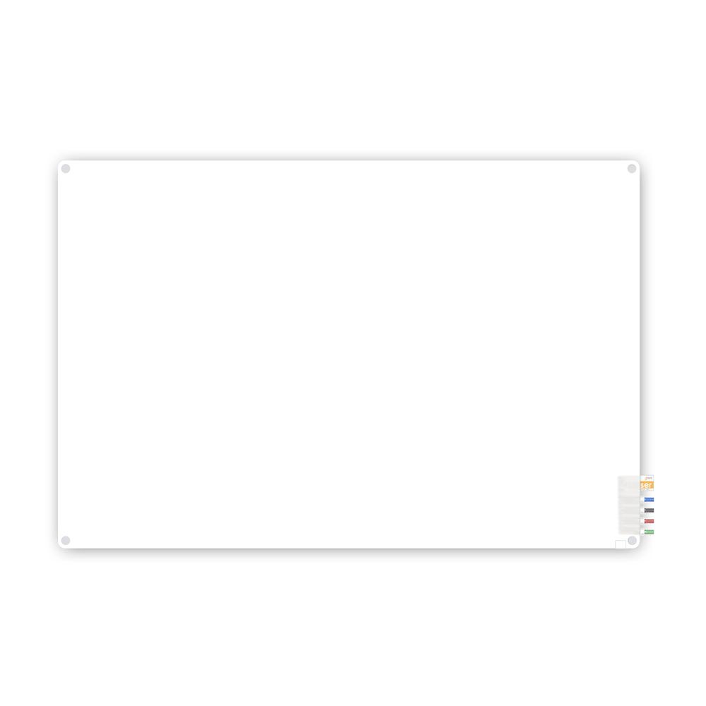 Ghent - 2'x3' Harmony Glass Board - Radius Corners - 4 Markers and Eraser - Frosted