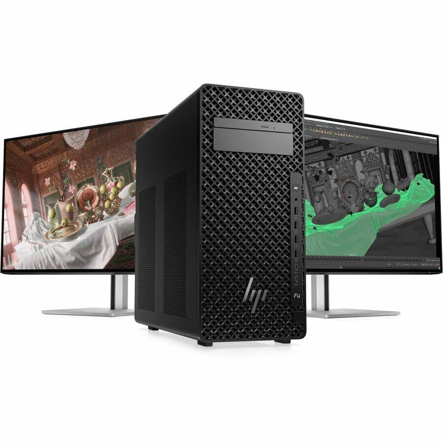 Alt View 3. HP - HP Z2 G1i Workstation - 1 x Intel Core Ultra 5 235 - 16 GB - 512 GB SSD - Tower - Black - Intel W880 Chip - Windows 11 - Black.