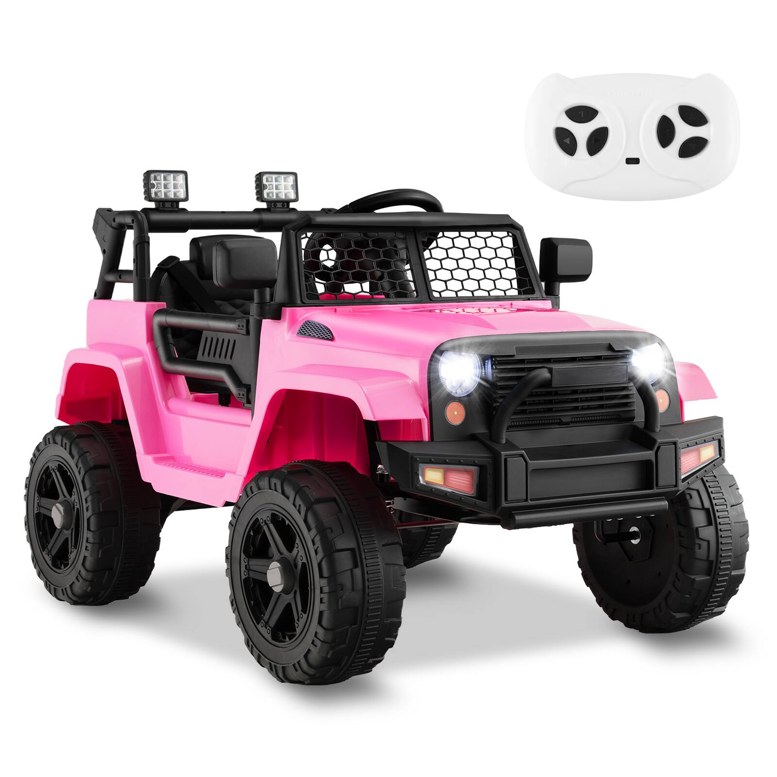 Alt View 9. Costway - Costway 12V Kids Ride On Truck Car Electric Vehicle Remote w/ Music & Light - Pink.