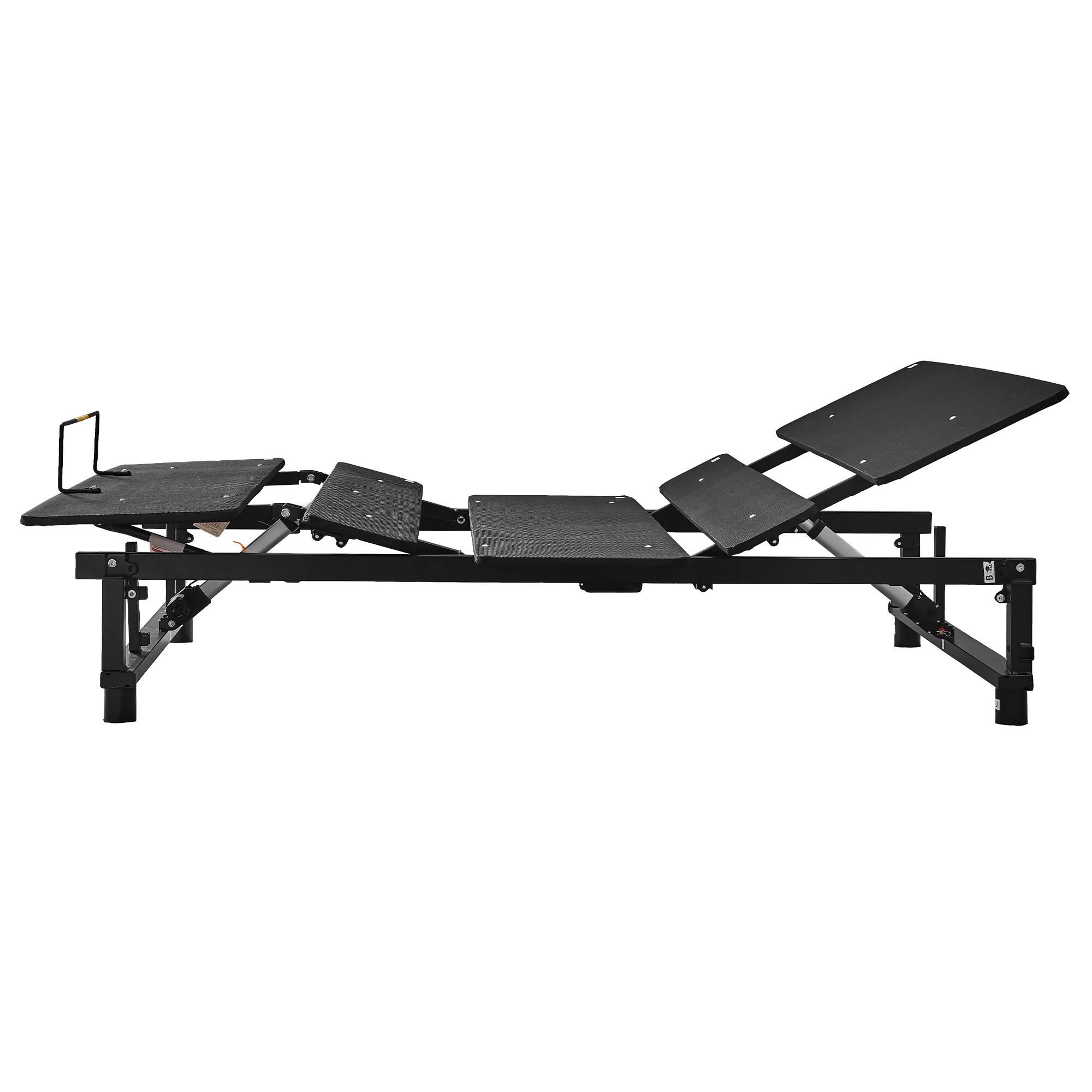 Back. Aukfa - Adjustable Bed Base - Queen Size, Head/Foot Incline, Wireless Remote, Zero Gravity, Quiet Motor - Black.