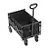 Alt View 5. VEVOR - Collapsible Wagon Carts, 120L & 225LBS Folding Wagons with All-Terrain Wheels, Heavy Duty Outdoor Utility Cart - Black.