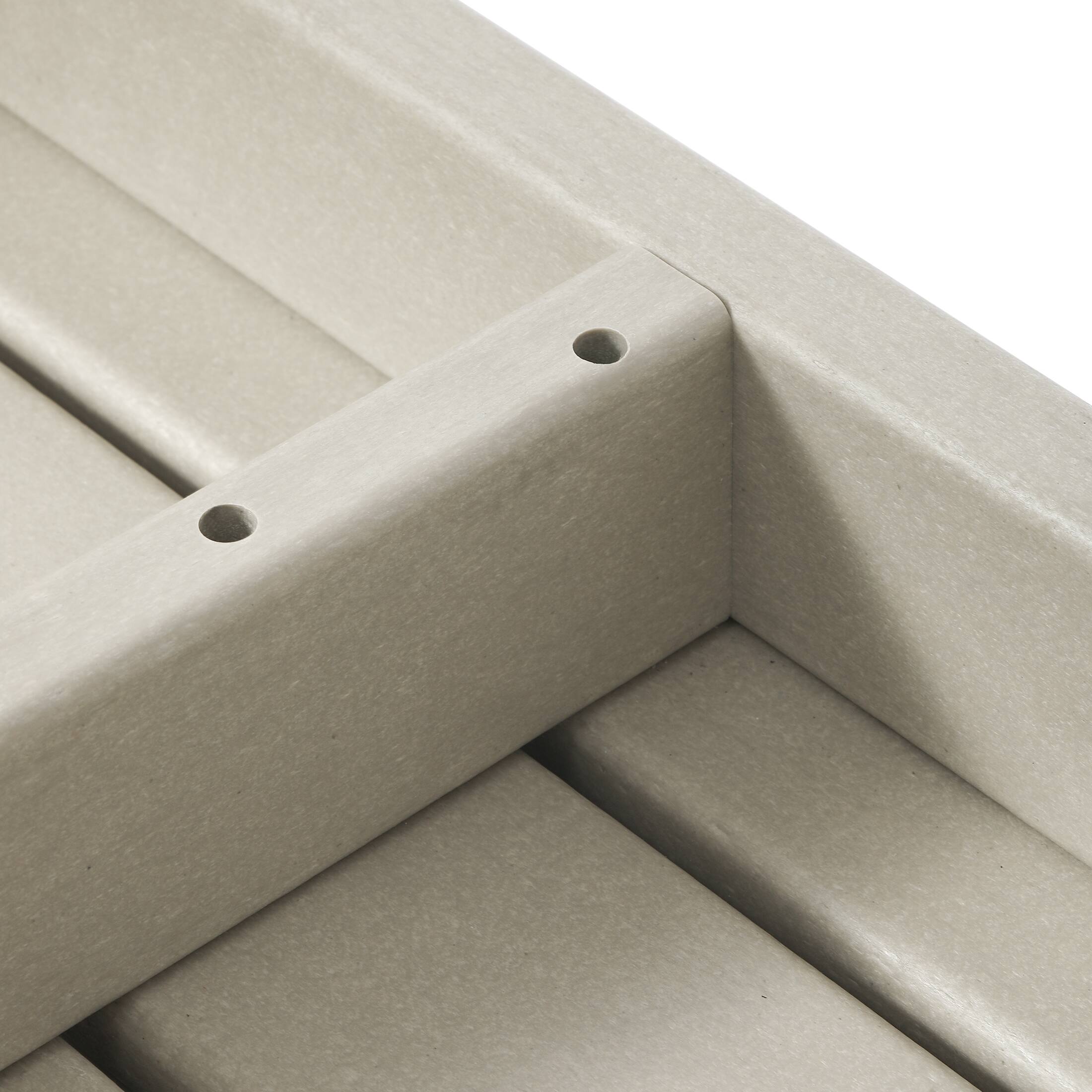 Alt View 5. WestinTrends - WestinTrends Malibu 35" length outdoor Coffee table for Adirondack chair - Sand.