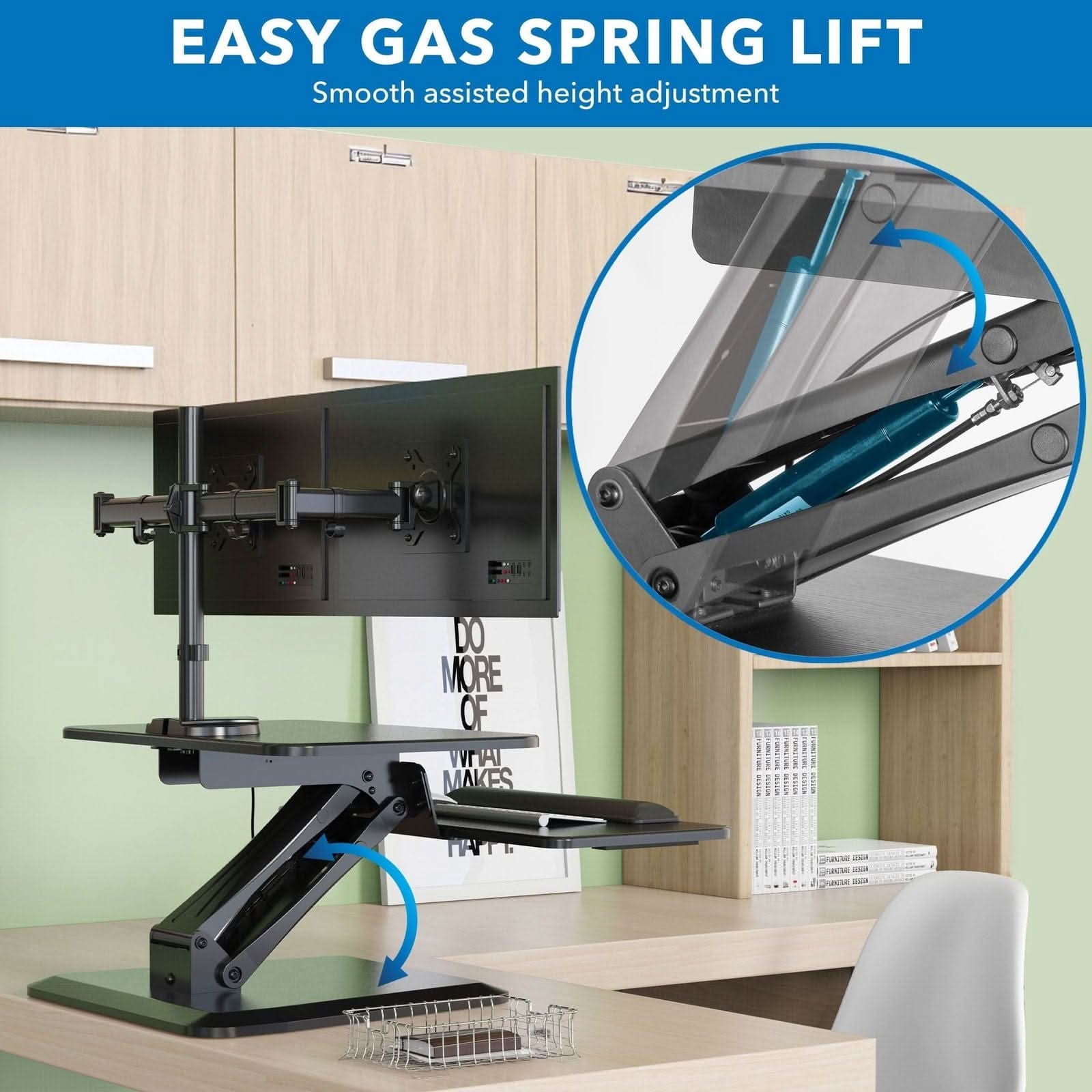 EASY GAS SPRING LIFT  
Smooth assisted height adjustment