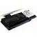 Front. 3M - Knob Adjust Keyboard Tray Adjustable Platform, Track, Wrist Rest and Mouse Pad - Black.