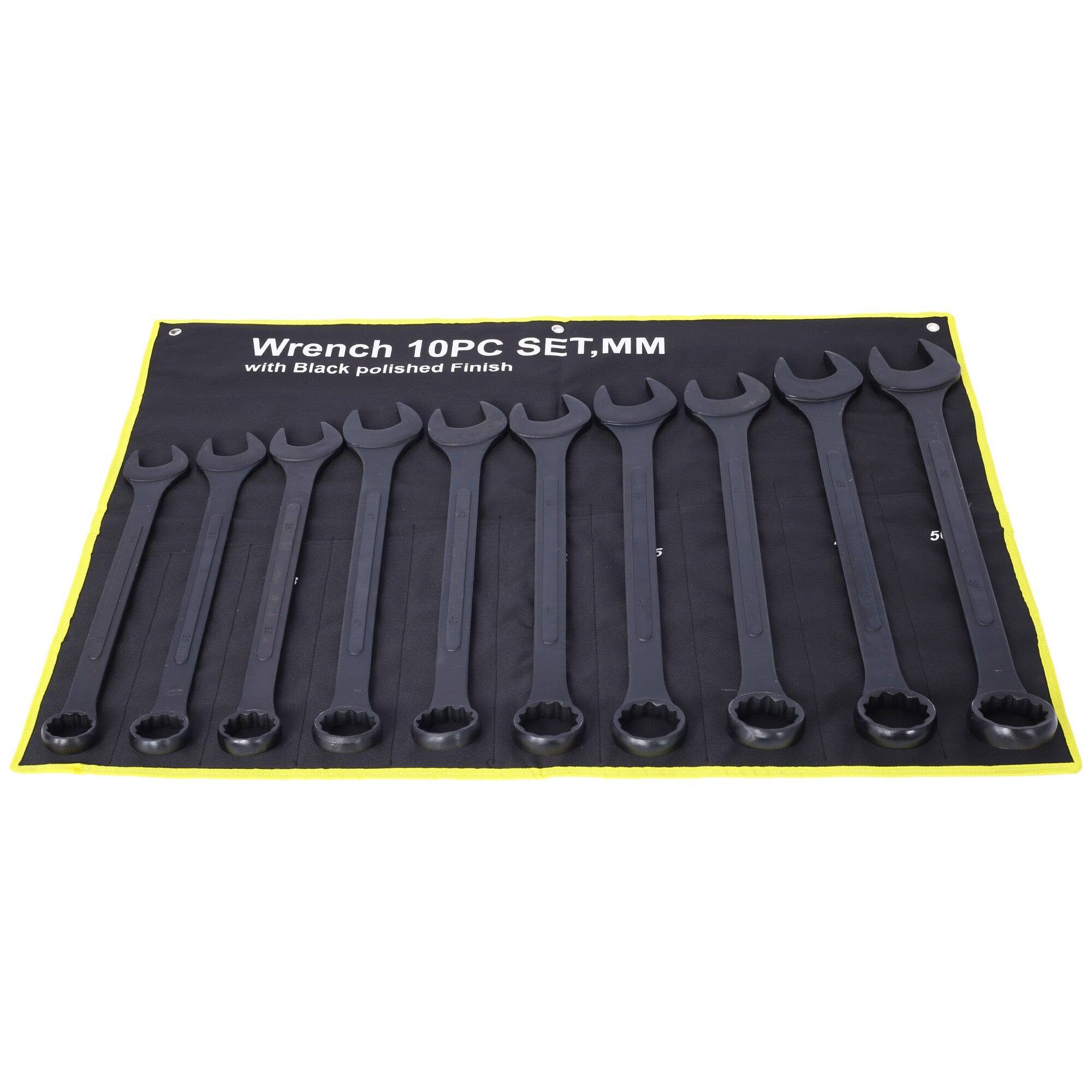 Wrench 10PC SET, MM with Black polished Finish