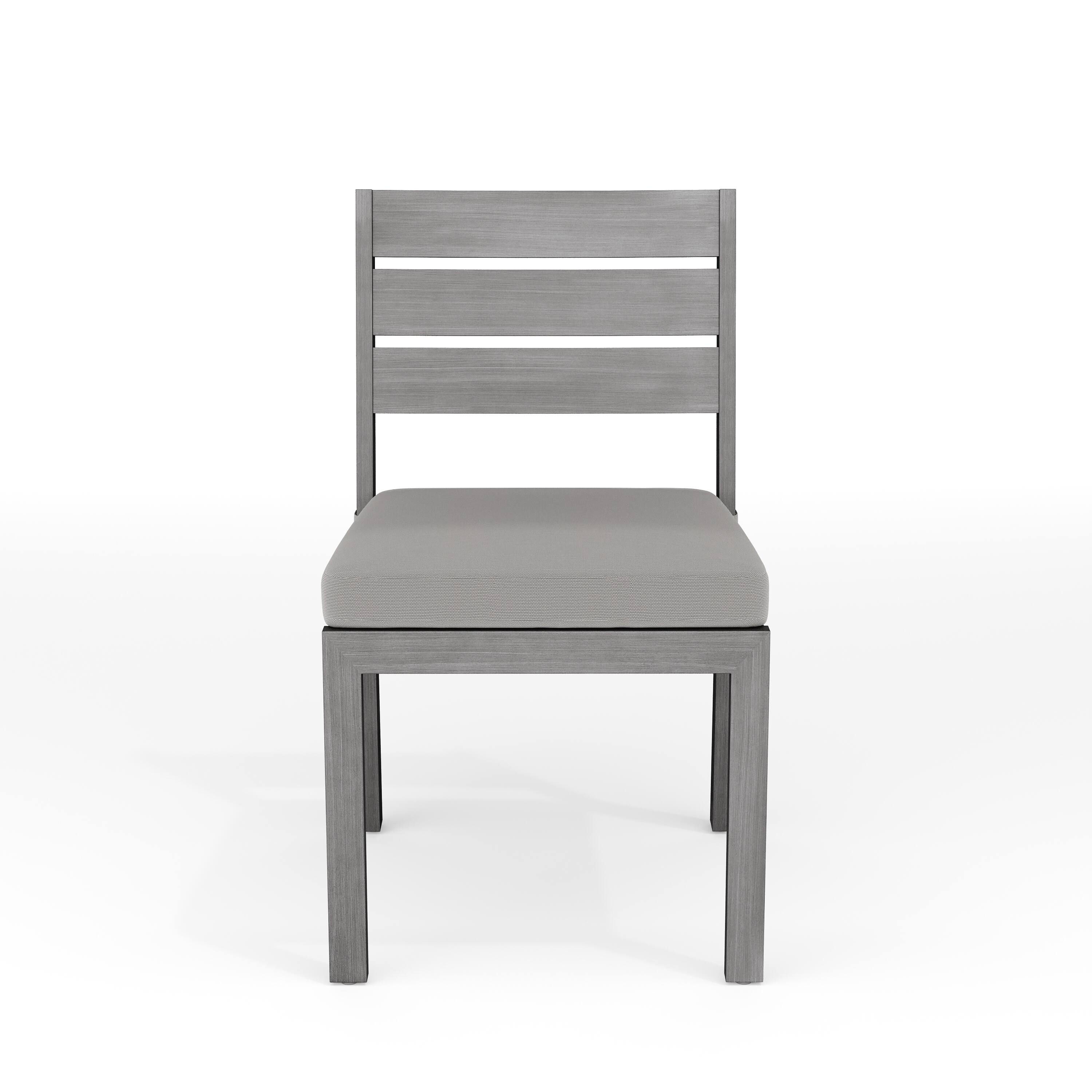 Alt View 10. Martha Stewart - Bedford All-Weather Stacking Patio Side Dining Chair with Seat Cushion - Gray.