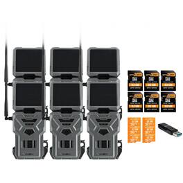 Spypoint - FLEX-S DARK Cellular Night Vision Trail Camera (6 Pack) Bundle